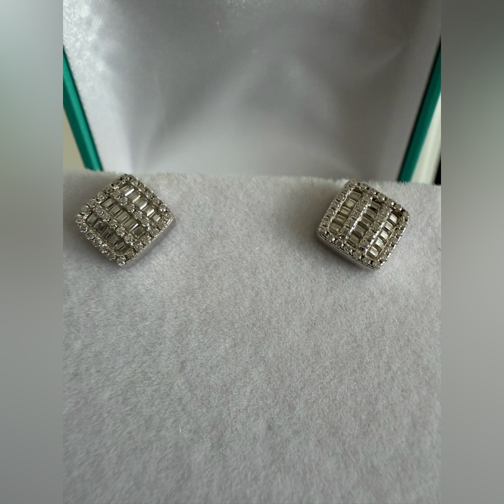 Moissanite Silver Earrings